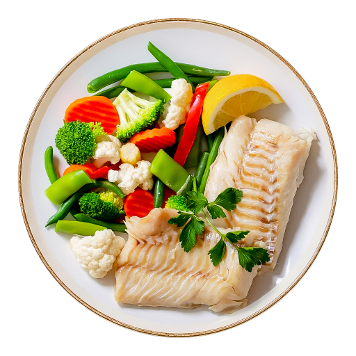 Cod cu legume la abur